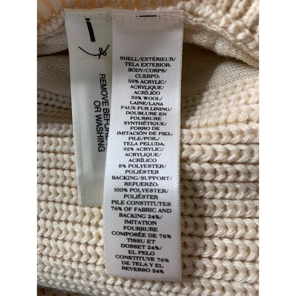 Ann Taylor Reversible Faux Fur & Knit Sweater Vest Size S NWT Zip Wool 8064 - Picture 3 of 15